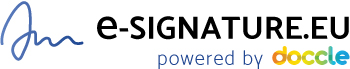 logo e-signature powered_by_doccle signature itsme sign document contrat iphone smartphone responsive 350px
